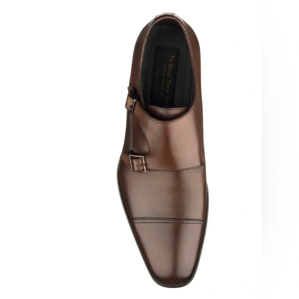 To‎ Boot New York Made in Italy Grant Double Monkstrap in Brown Size 9 D $399